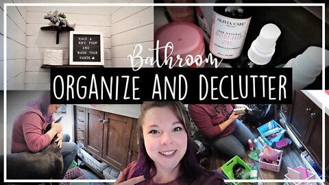 4 People use 1 Bathroom Vanity?//Cleaning and Decluttering Our Bathroom//Vanity Tour