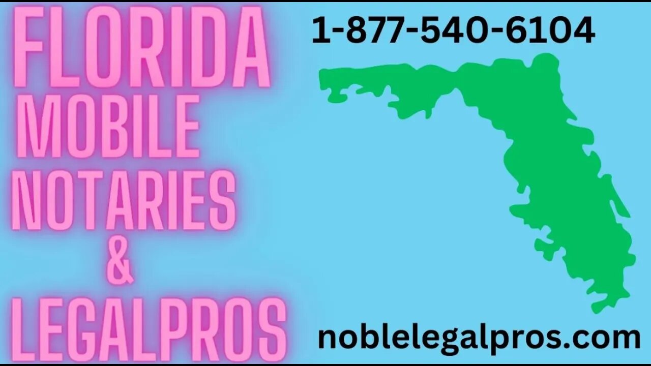 Tamarac FL Online Mobile Notary Public Near Me 1 877 540 6104