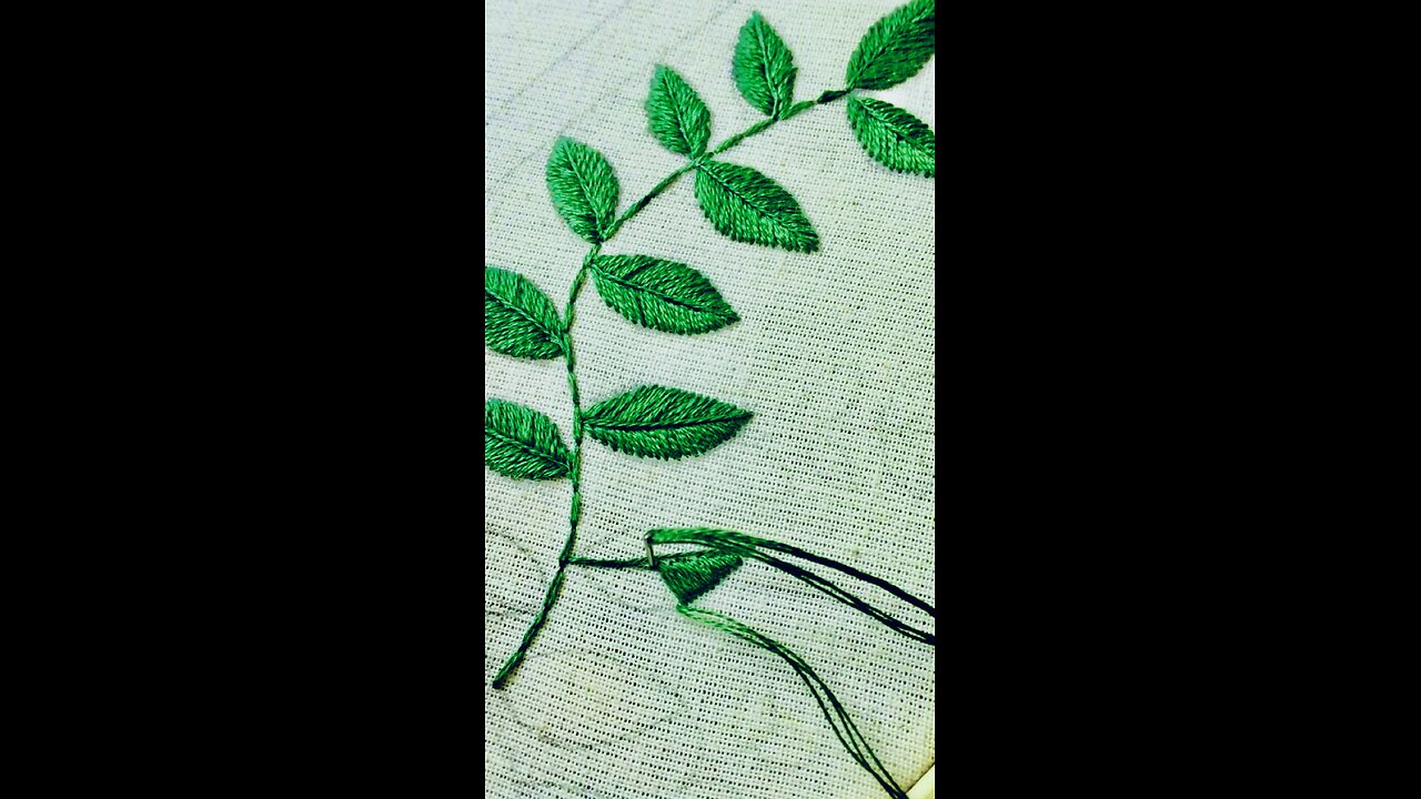 Beautiful Embroidered Leaf Design