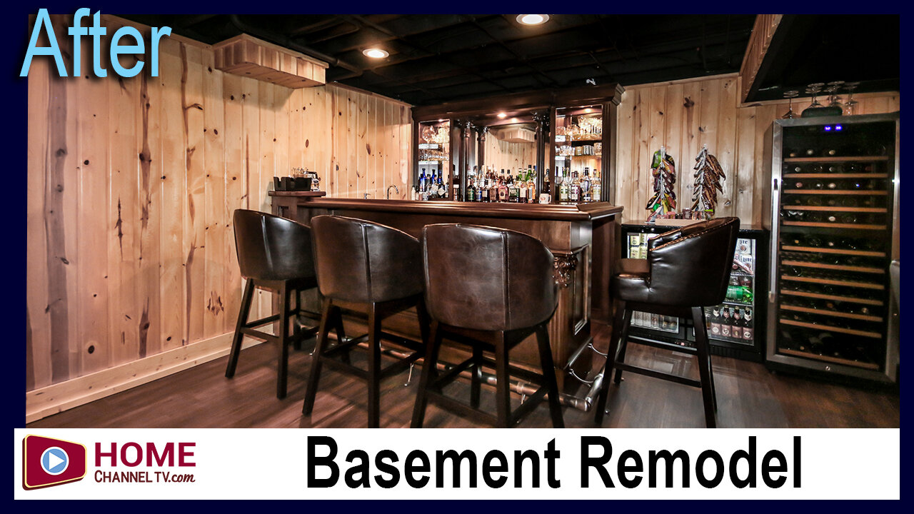 Basement Remodel Done in a Pub Style Theme - Man Cave Ideas