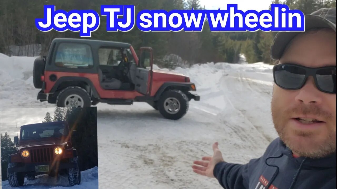 Jeep Wrangler Tj off road playing in the snow | Shakedown run 1