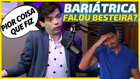 ⭕Analisando a POLÊMICA Fala de GUSTAVO MENDES sobre CIRURGIA de Redução do ESTÔMAGO - BARIÁTRICA⛔