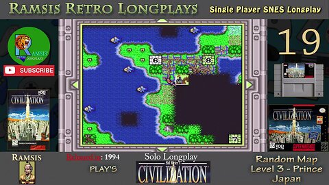 Sid Meier's Civilization | 1994 | SNES | Prince | Random | Japan - Episode #19 | Longplay