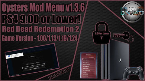 Oysters Mod Menu v1.3.6 for Red Dead Redemption 2 | RDR2 | Karo HOST | PS4 9.00 or Lower!