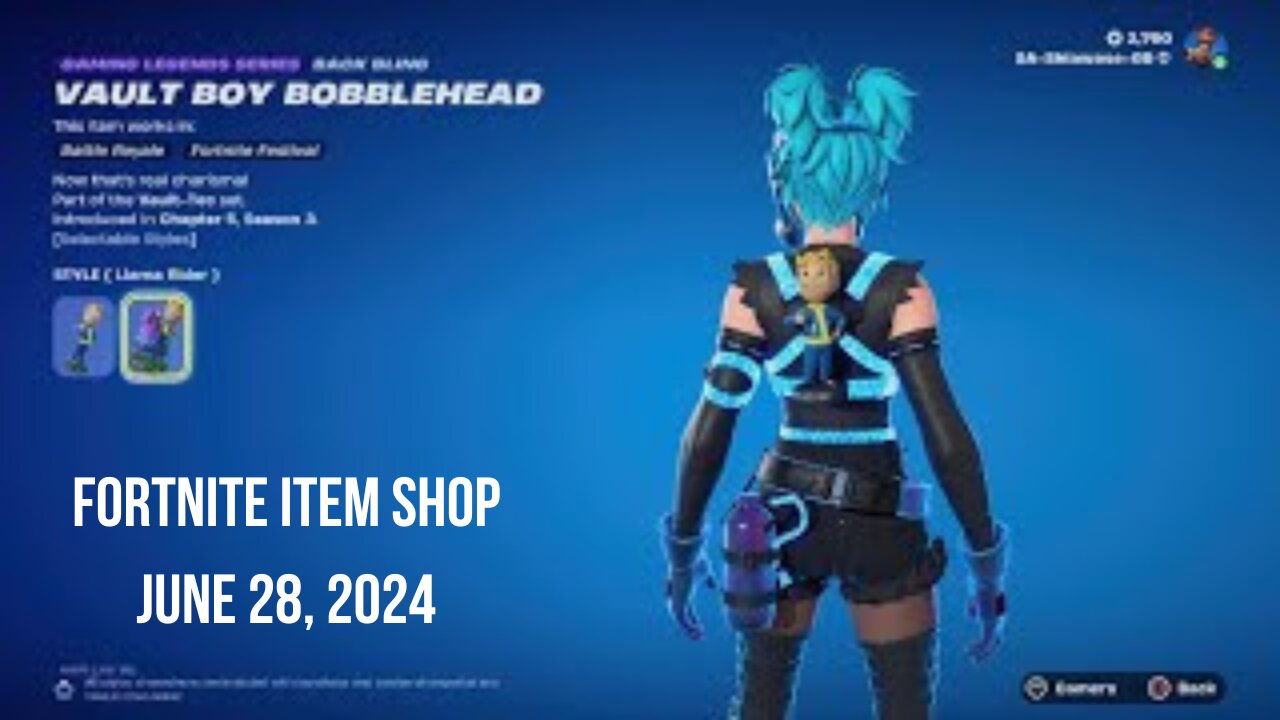 Fortnite Item Shop|June 28, 2024(*New* Vault Boy Bobblehead Backbling)