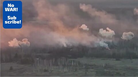 Drone footage of Ukrainian artillery work on Russian forces!