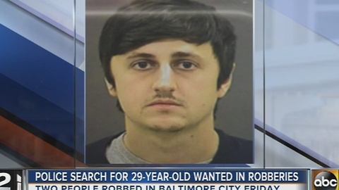 Police seeking 29-year-old wanted for Baltimore City robberies