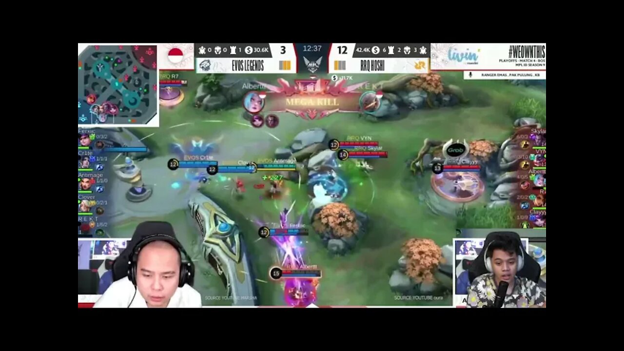 MOMENT FRANCO VYN HOOK 100%! Reaction Streamer RRQ VS EVOS MATCH 4 PLAYOFF MPL SEASON 9