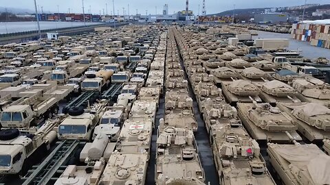 NATO Military Equipment For Ukraine Parked In Poland