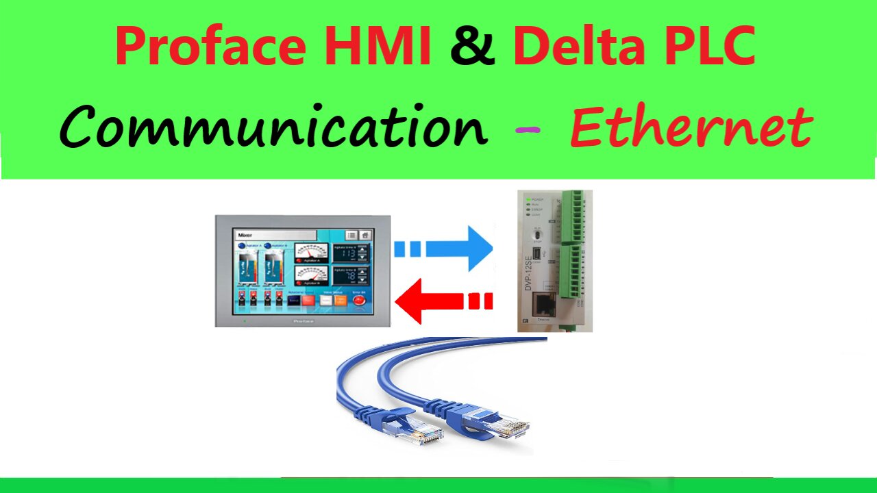 0048 - Proface hmi communication delta plc via ethernet cable