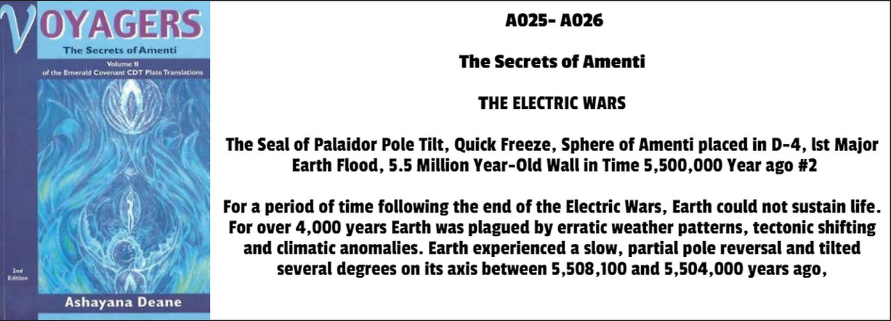 The Electric Wars, Earth could not sustain life. For over 4,000 years Earth was plagued by erratic w