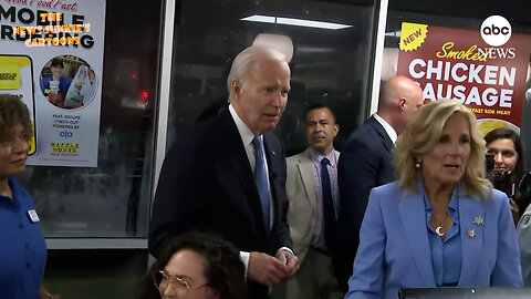 Nurse Jill escorts shuffling Joe to Georgia Waffle House after the presidential debate and picks up 'order for Biden' while he's standing behind her. Nobody cares.