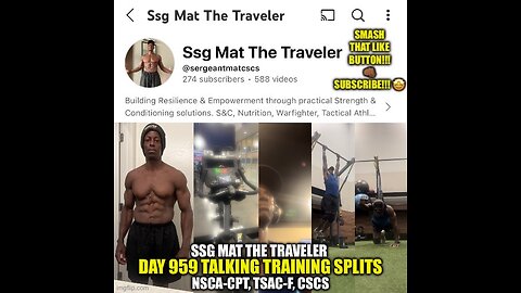 Sunday, Day 959 Intro to Training Splits