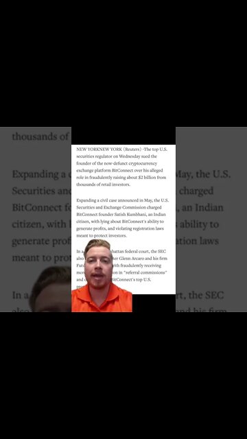 BitConnect $2,000,000,000 SEC Fraud Charge #shorts