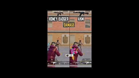 Honey Badger vs AKM Comparison #pubgmobile #pubg