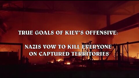 TRUE GOALS OF KIEV'S OFFENSIVE: NAZIS VOW TO KILL EVERYONE ON CAPTURED TERRITORIES