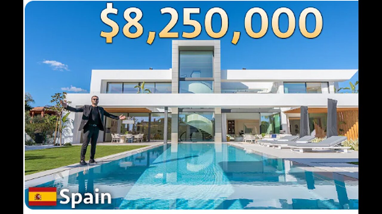 Touring a $8,250,000 Futuristic Modern Home on the Spanish Coast!