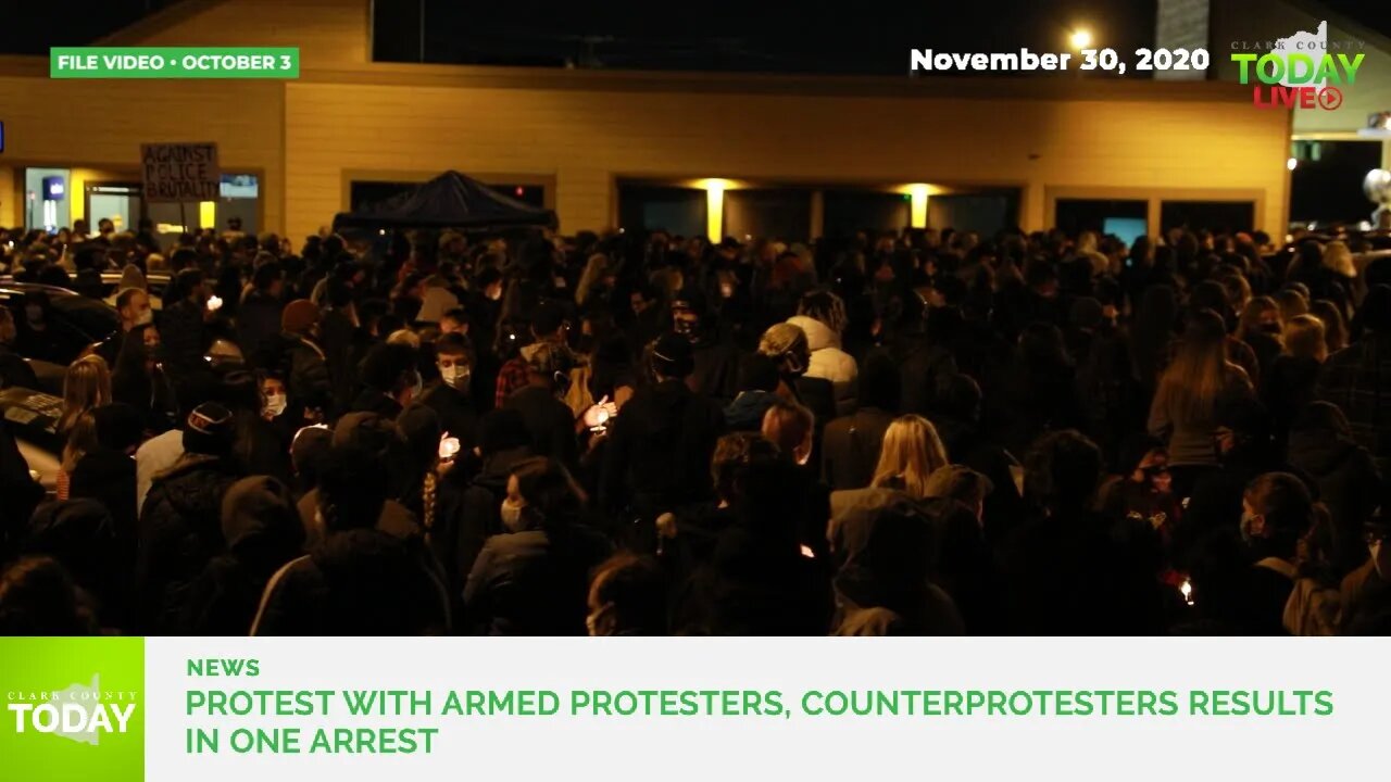 Protest with armed protesters, counterprotesters results in one arrest