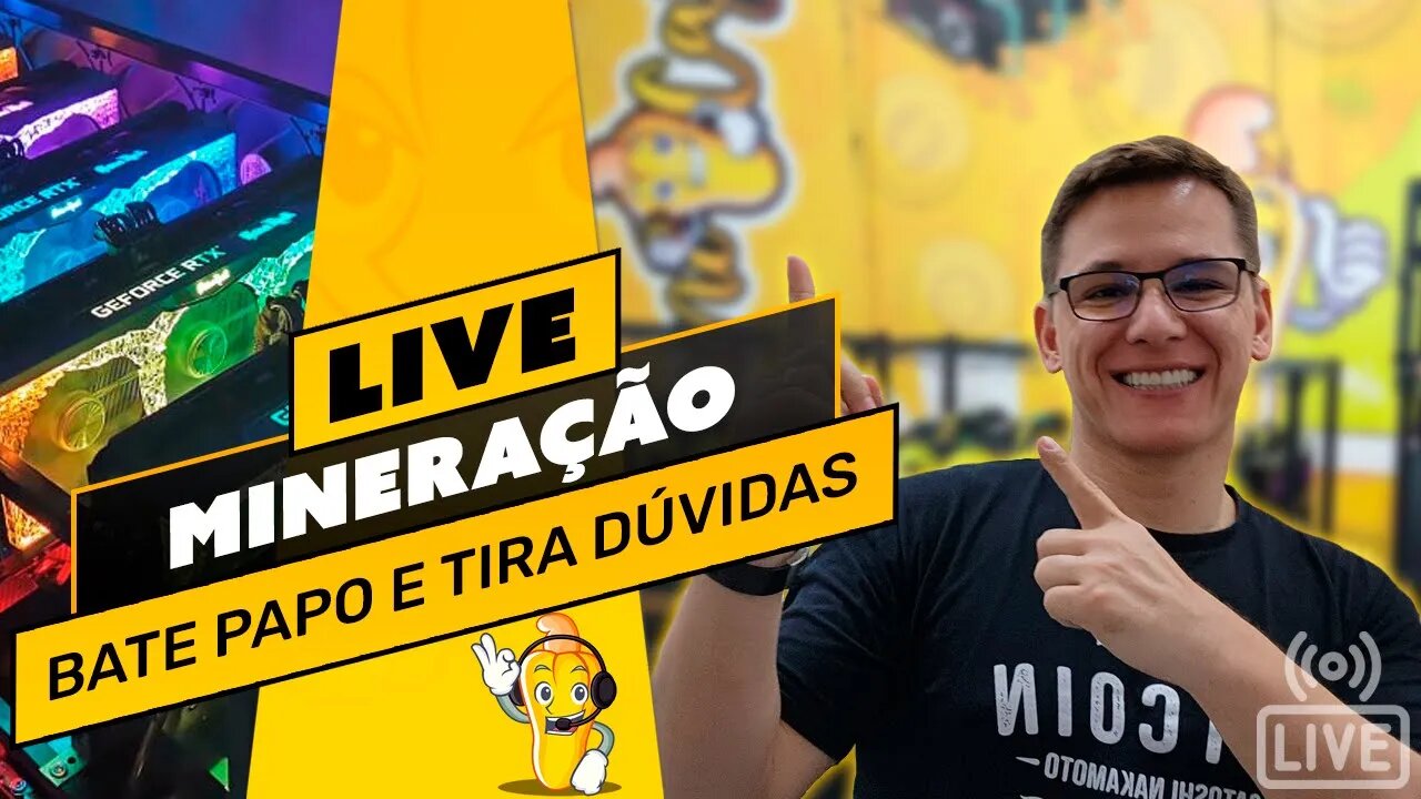 LIVE! BATE PAPO E TIRA DÚVIDAS - MINERAÇÃO DE CRIPTOMOEDAS