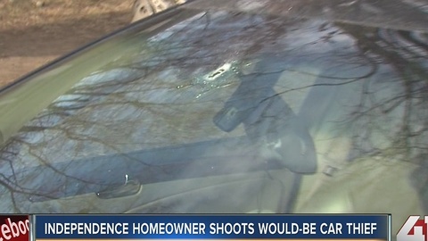 Independence homeowner shoots possible car thief