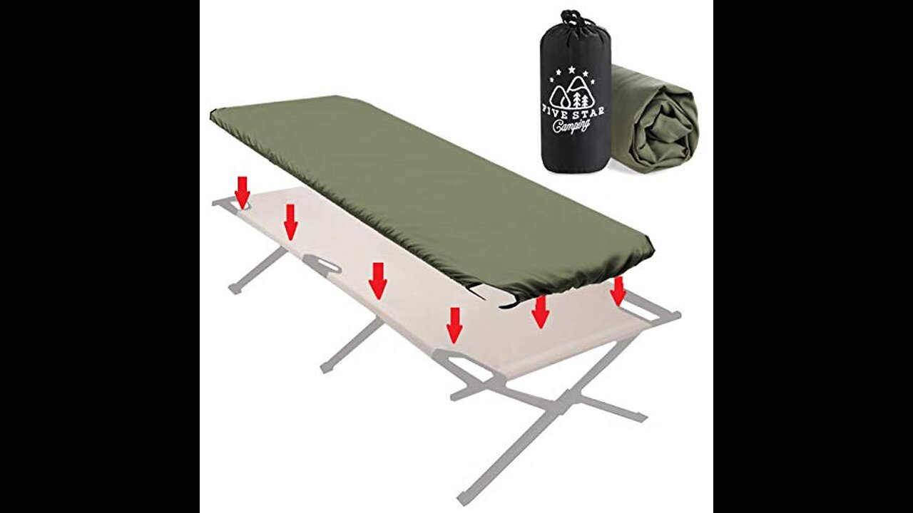 CAMPMOON Folding Camping Cots for Adults 500lbs, Heavy Duty Sturdy Portable Sleeping Cot for Ca...