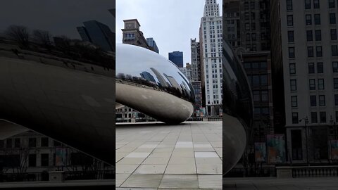 Cloud Gate ("The Bean") in Chicago, IL on 3/12/2021 #shorts