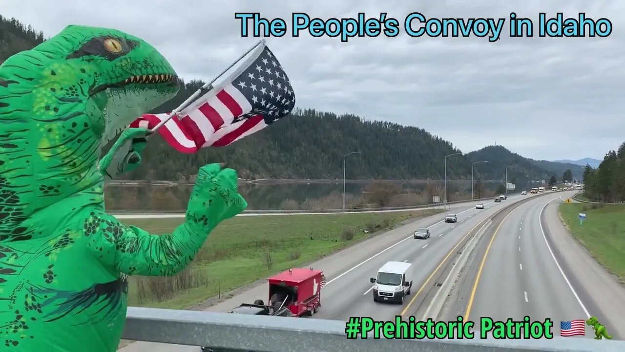 The Prehistoric Patriot supports the Peopleβs Convoy as they roll on πΊπΈπππ»ππ¦πΊπΈ