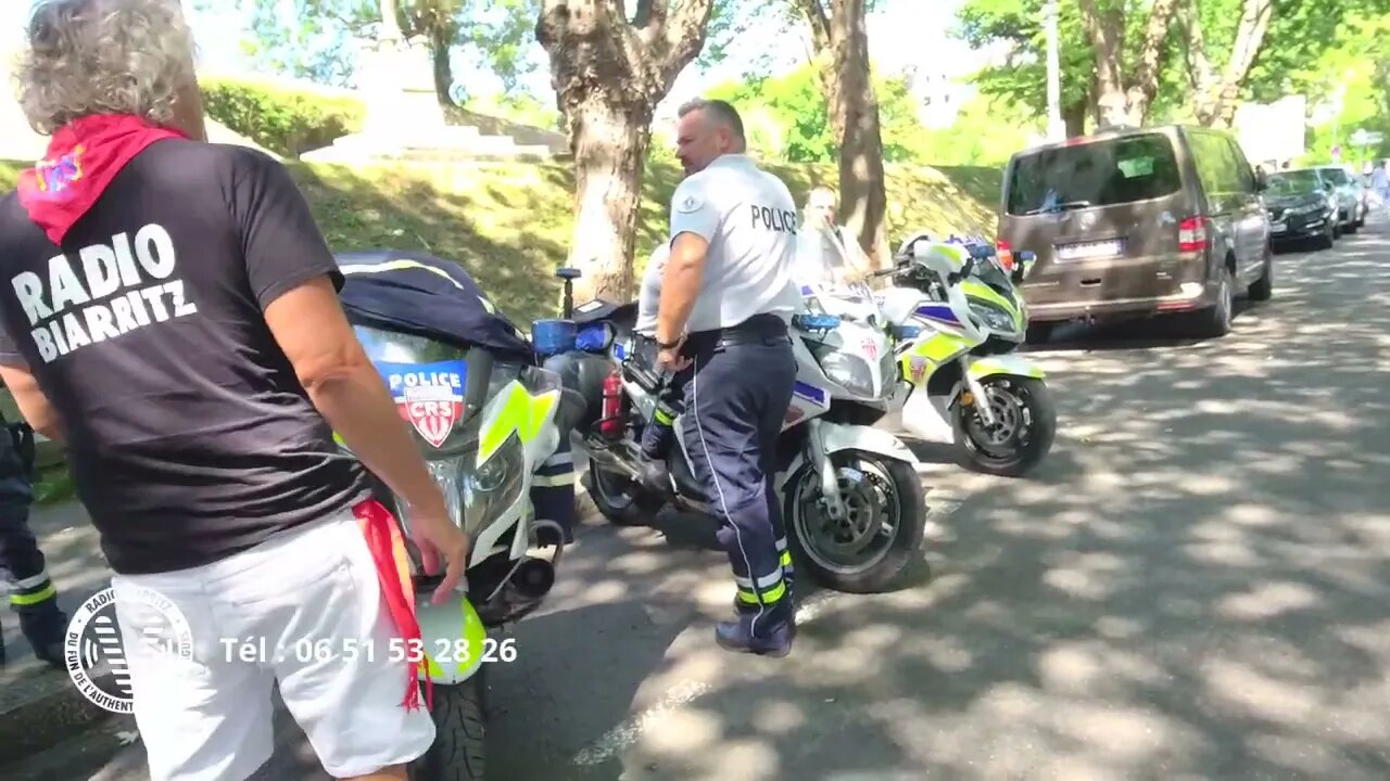 Franck et les motards - Fêtes de Bayonne - vendredi 29 juillet 2022