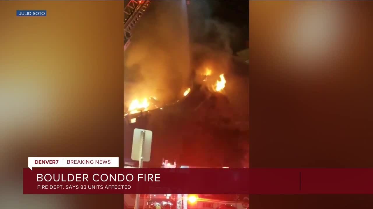 Large fire breaks out at apartment on Boulder's Pearl Street