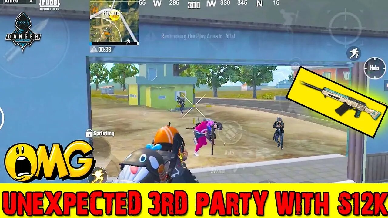 Unexpected 3rd Party With S12k ! | Pubg Mobile Lite Gameplay | Danger x Gaming