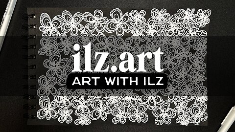 Let's create a fun floral doodle art pattern on dark paper!