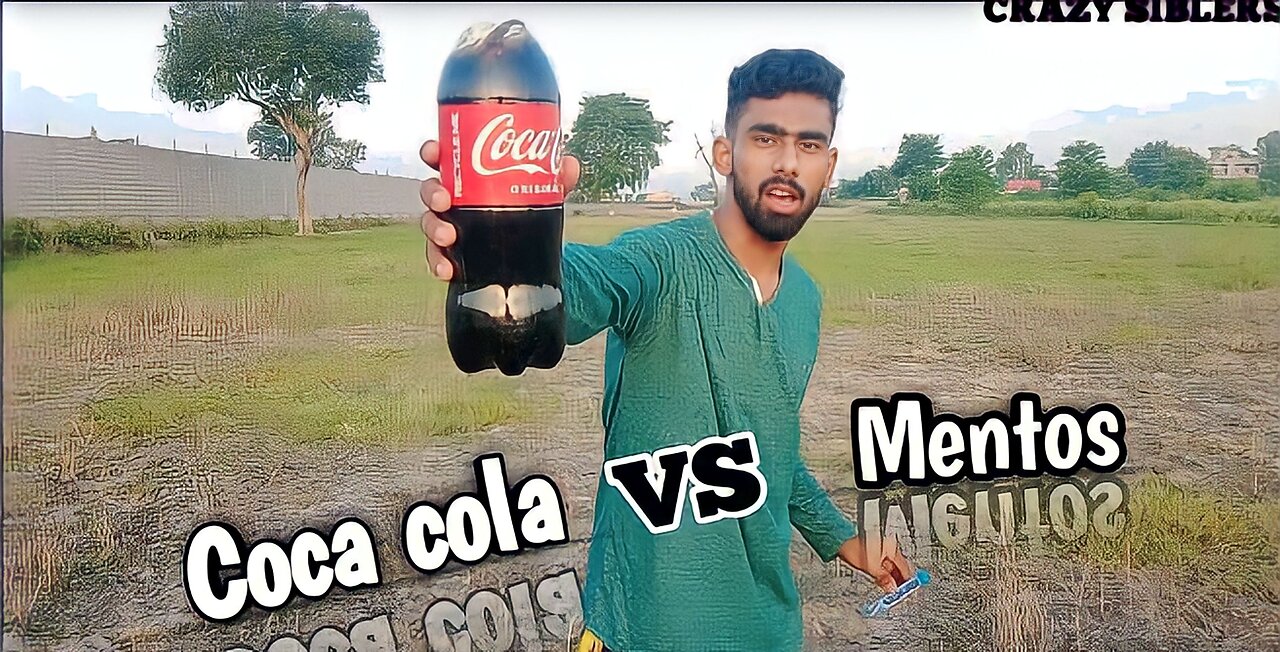 Coca cola vs mentos science experiment| Crazy siblers