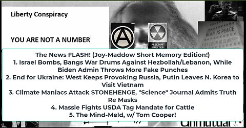 Liberty Conspiracy LIVE 6-19-24! Israel Hits Lebanon, Biden Fakes, Ukraine Frankenstein, Cattle Tags
