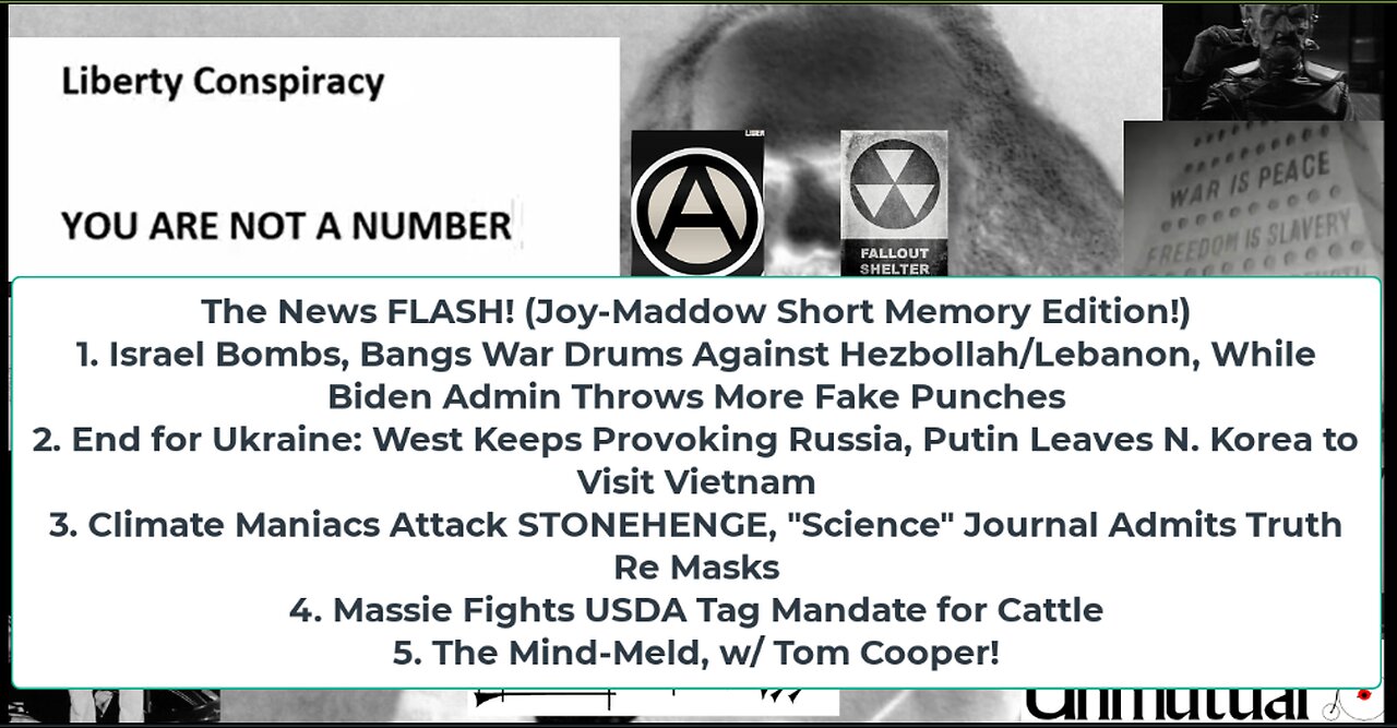 Liberty Conspiracy LIVE 6-19-24! Israel Hits Lebanon, Biden Fakes, Ukraine Frankenstein, Cattle Tags