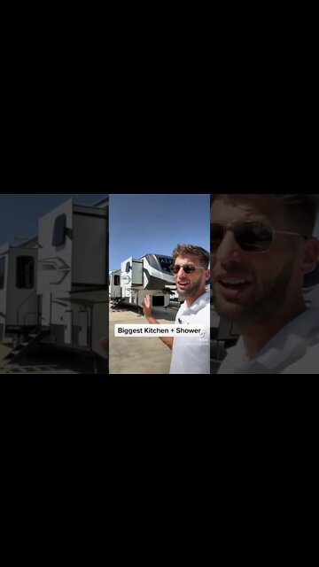 Biggest Kitchen + Shower in an RV! 2023 Keystone Alpine 3790FK #rv #rvlife #camping #shorts