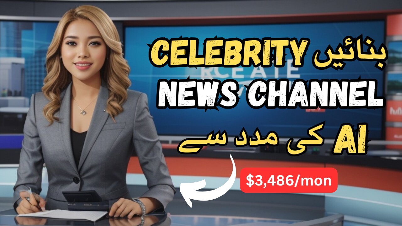 AI Celebrity News Channel: Celebrity Chugliyon Se $2,486/Month Kamayen!