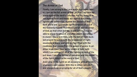 The Day of Evil Has Come Time To Put On The Armor of God