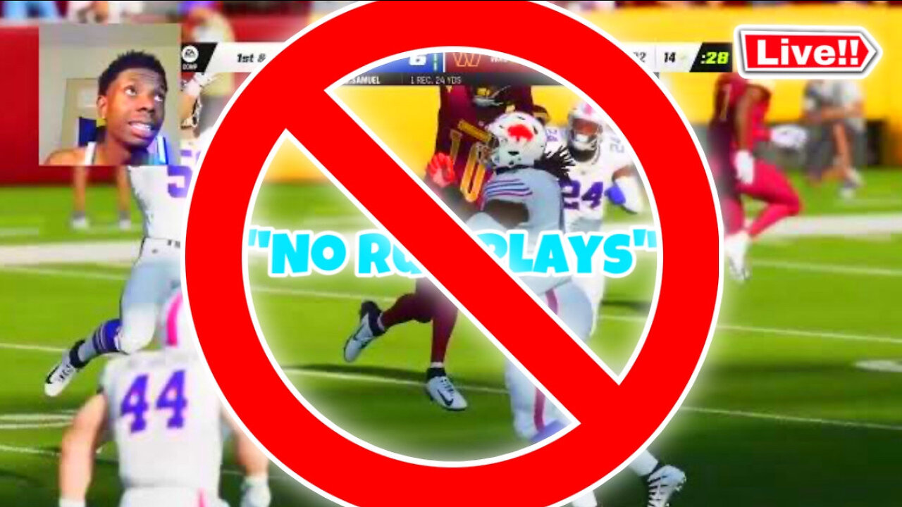 Pass Plays Only No Running Plays Allowed (Madden Challenge)