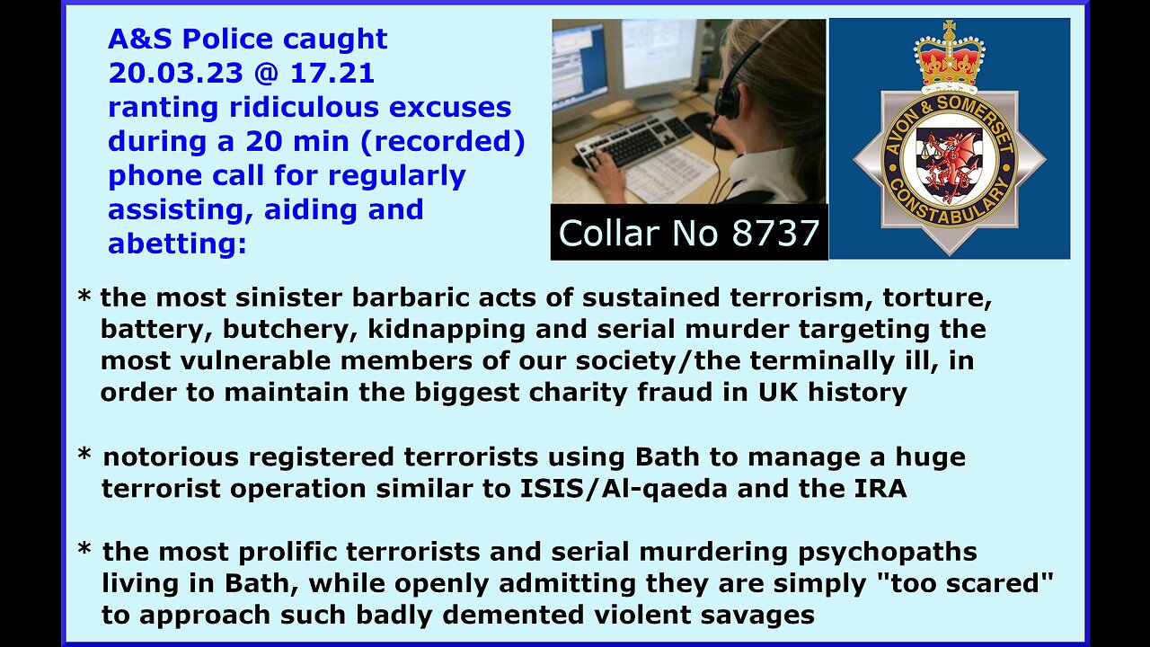 A&S Police admit supporting KIDNAPPING, TORTURE AND SERIAL M*RDER during call