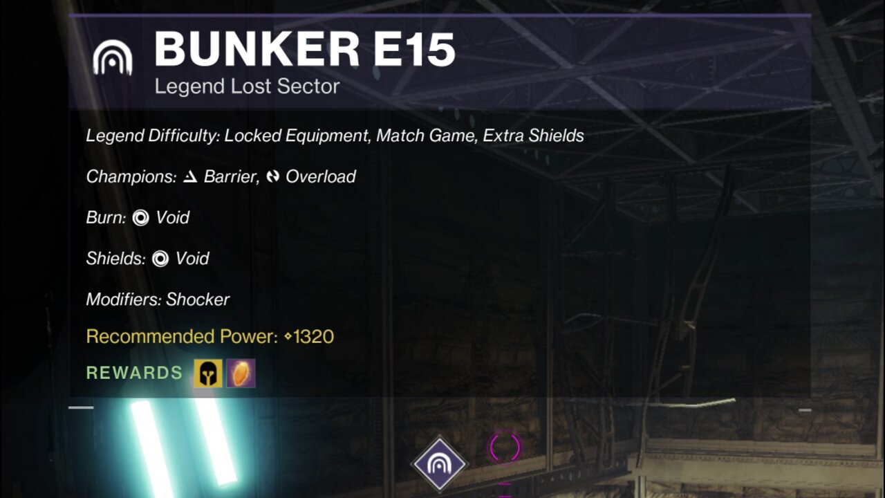 Destiny 2 Legend Lost Sector: Bunker E15 2-14-22