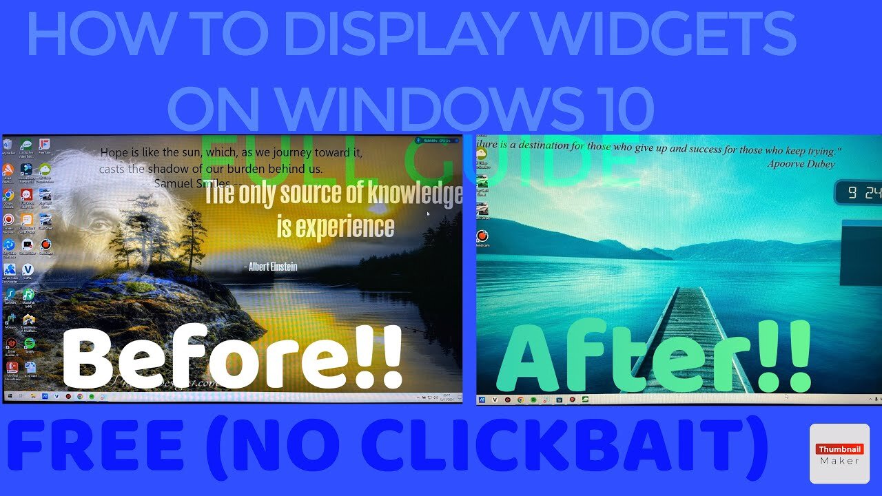 How to launch widgets on Windows 10 without using 3rd party programmes