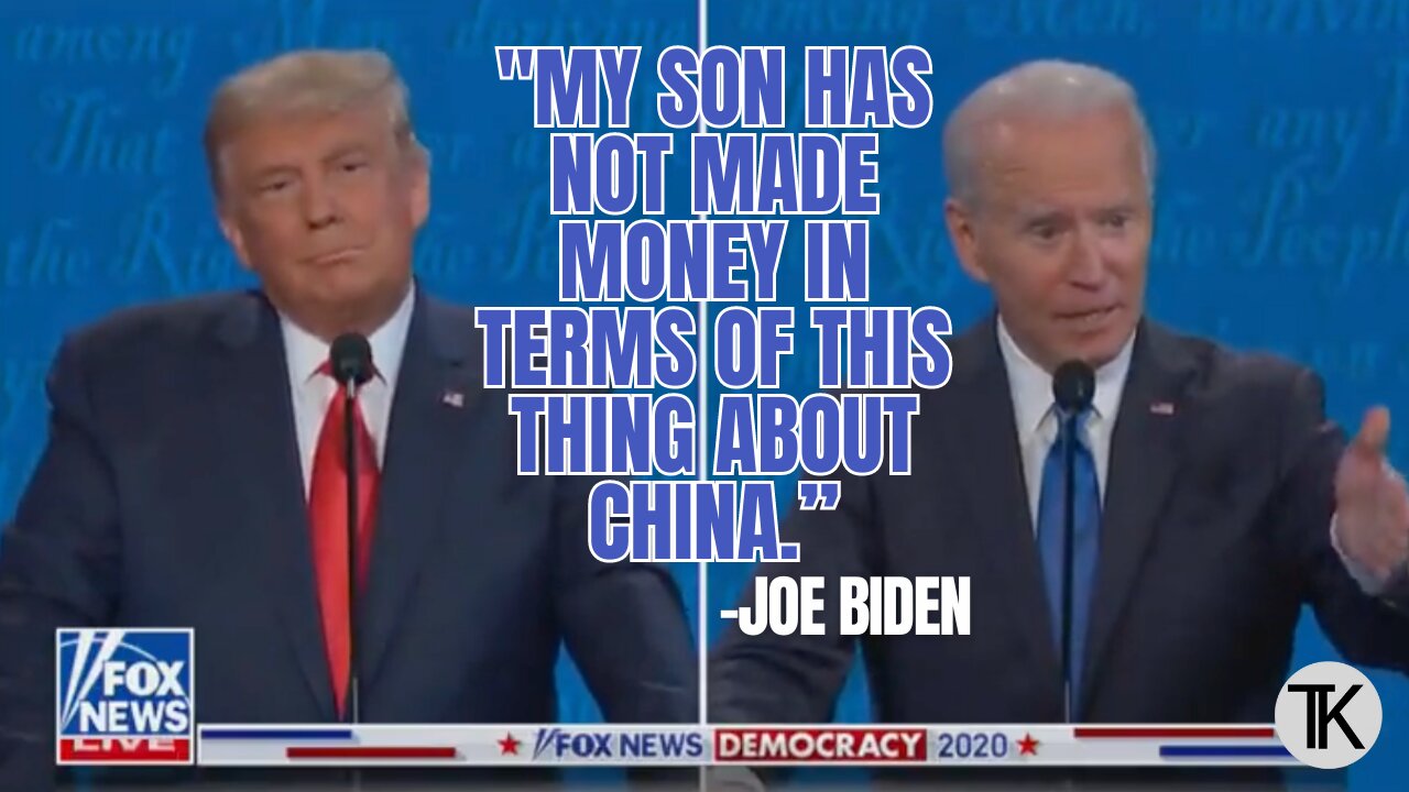 Flashback Joe Biden 2020: ‘My Son Has Not Made Money’ from China