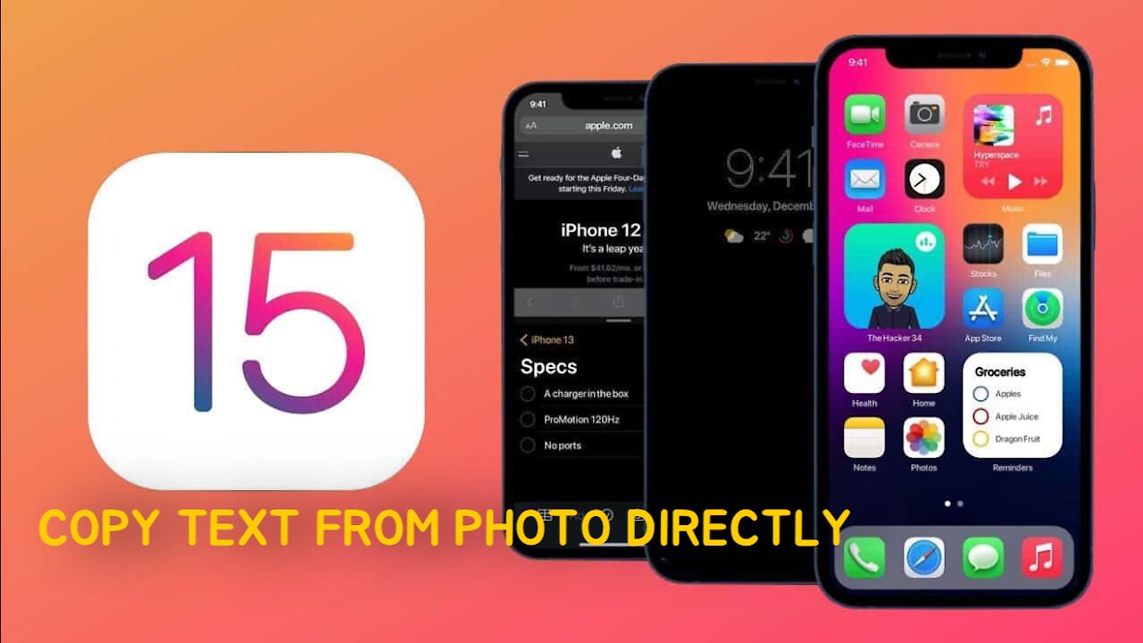 How to copy text from photos in iOS 15 in iPhone