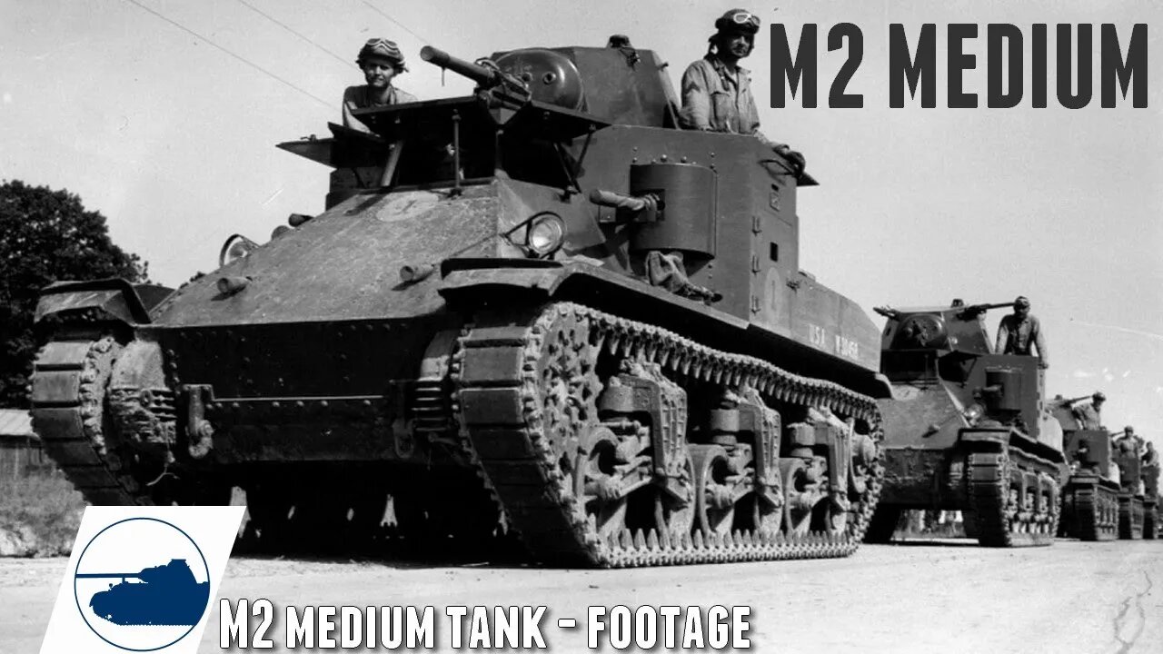 Rare M2/M2A1 medium tank Footage.