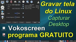 Como instalar e usar o programa gratuito Vokoscreen. Capturar o Desktop do Computador (Linux).