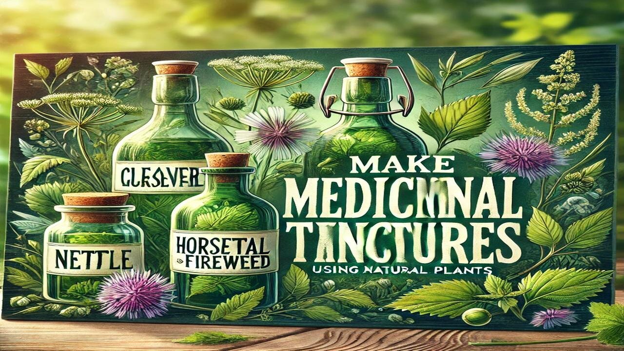 "How to Make Natural Medicinal Tinctures with: Cleaver, Horsetail, Nettle & Fireweed"