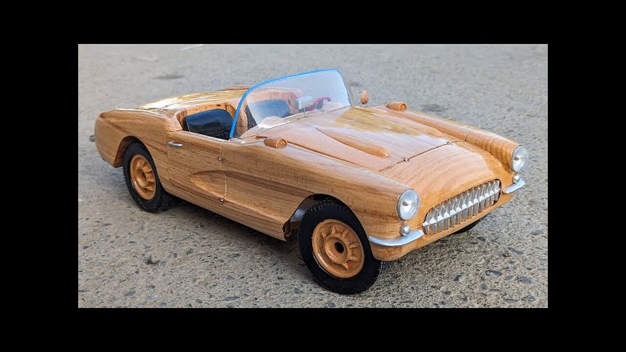 How to Make 1967 Chevrolet C1 Corvette from the Barbie Movie | Woodworking