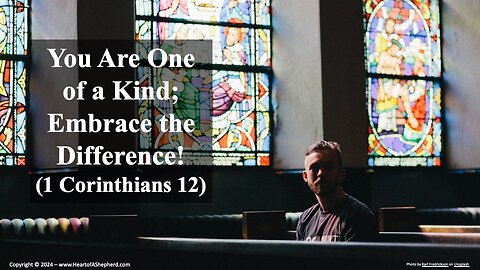 You Are One of a Kind; Embrace the Difference! (1 Corinthians 12) - from www.HeartofAShepherd.com