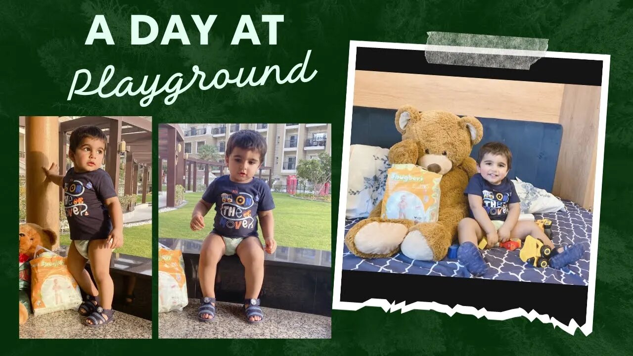Humayl enjoys a day at the play ground | Adventures of Baby Humayl | Cute Friends playing together