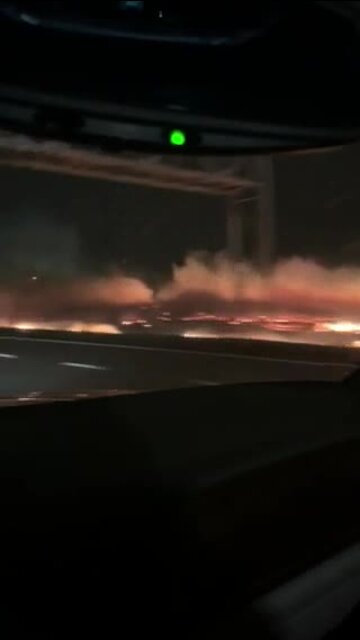 Fire at Interstate 435, northbound